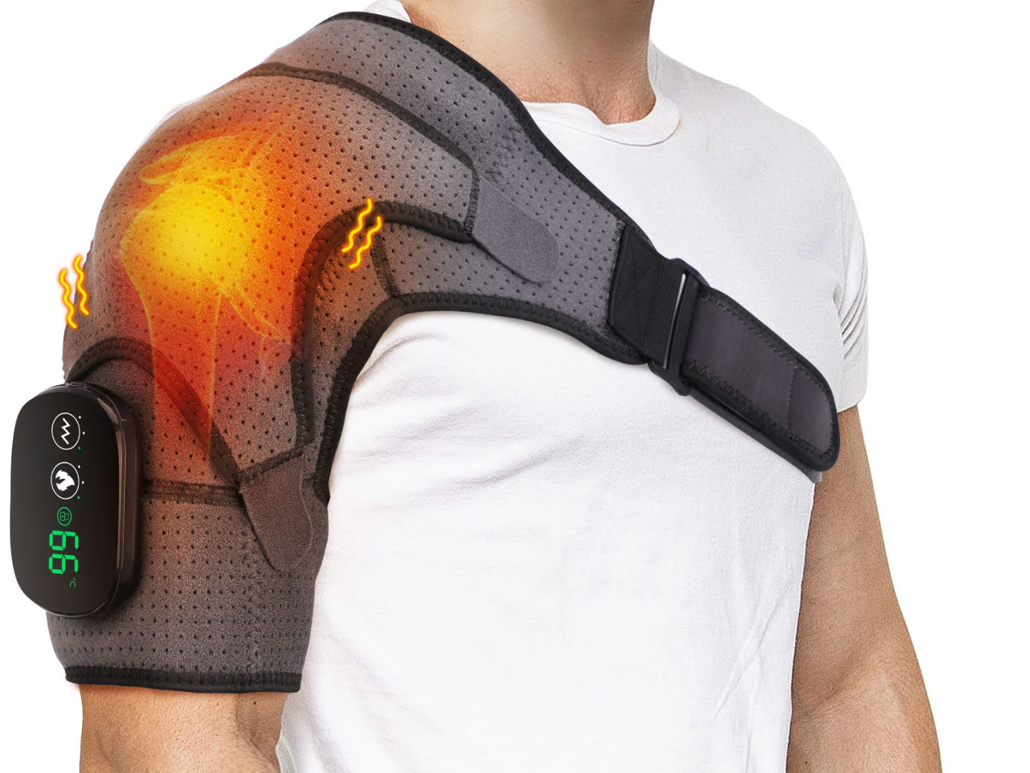 Premium heated shoulder massager