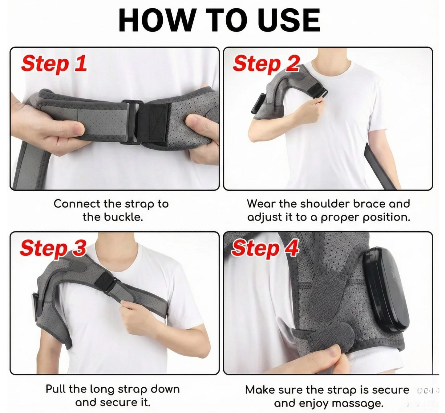 Premium heated shoulder massager