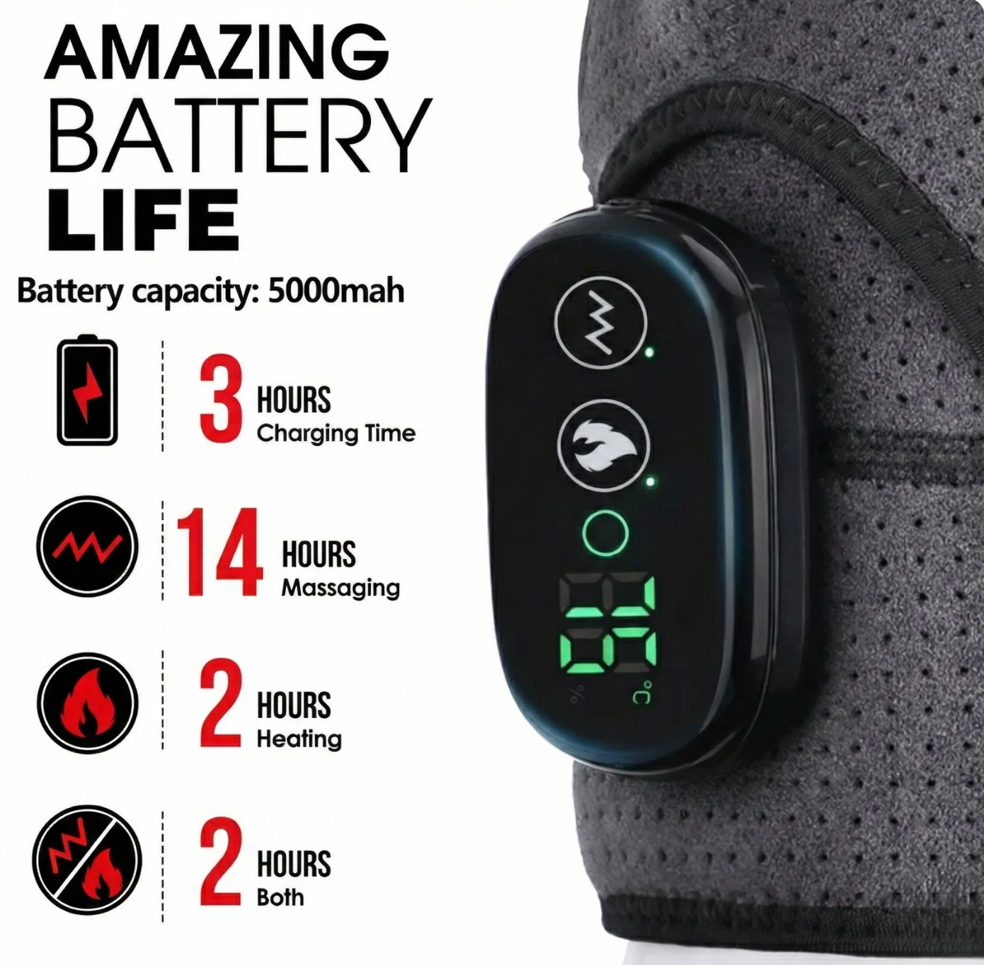 Premium heated shoulder massager