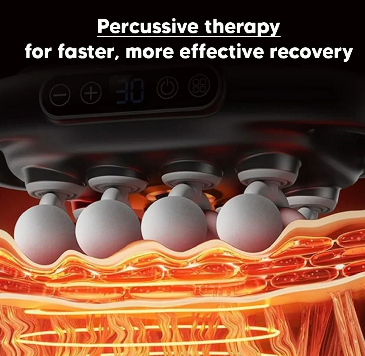 Deep tissue percussion massager